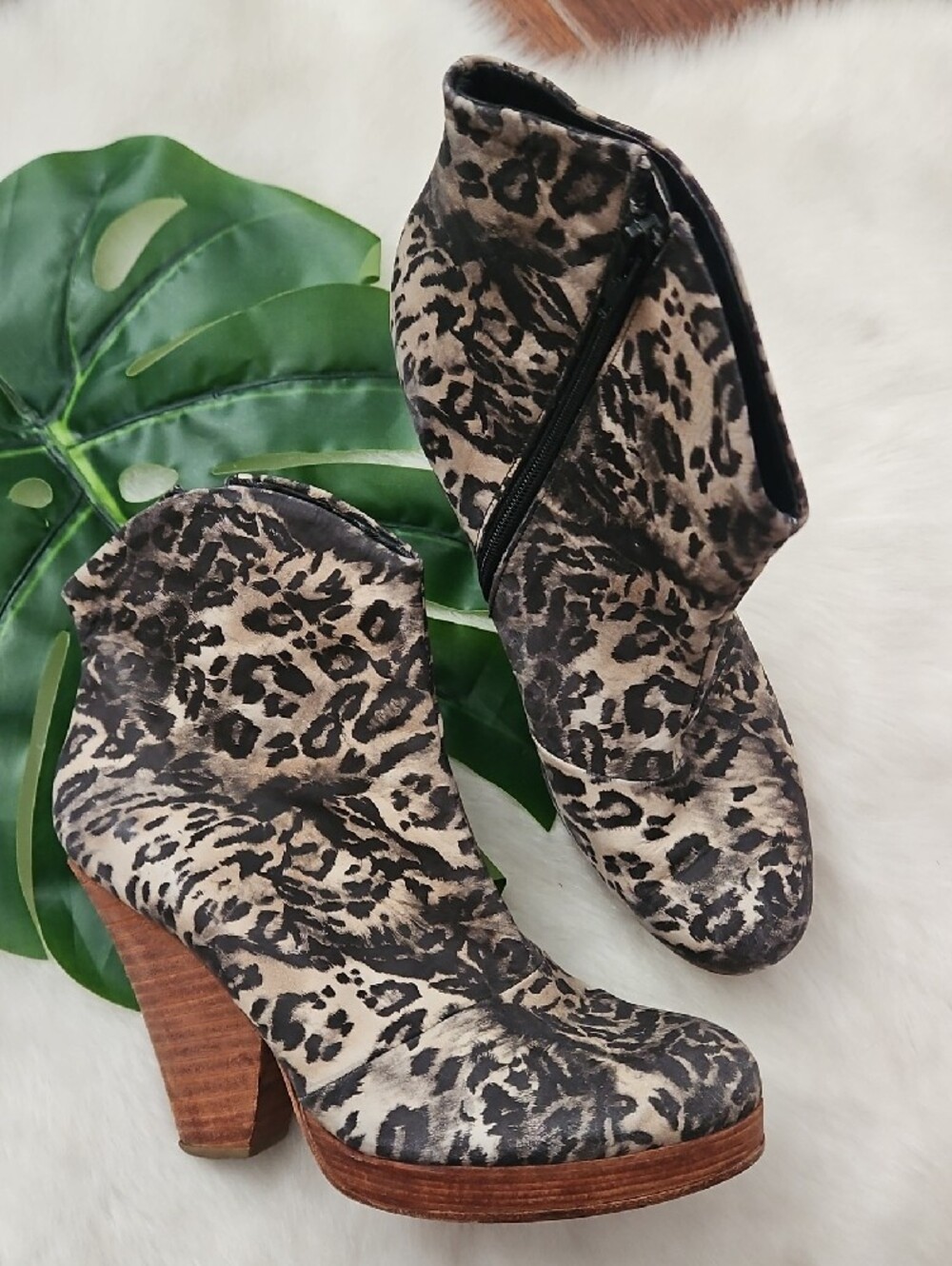 Women's Leopard Print Platform Ankle Boots - Rachel Comey